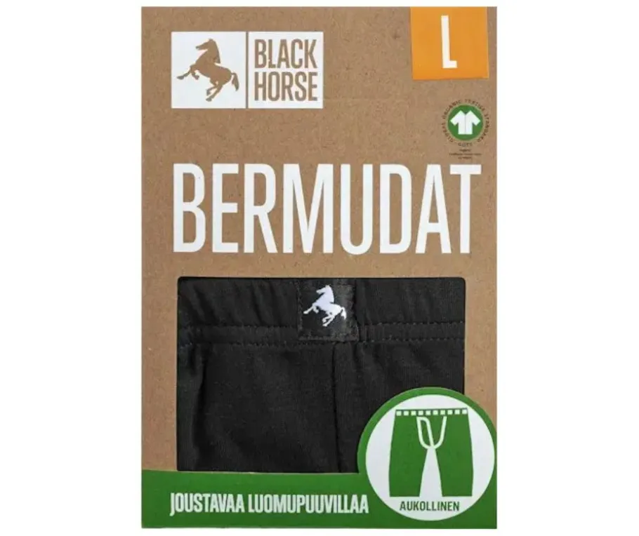 Black Horse bermudat - Musta
