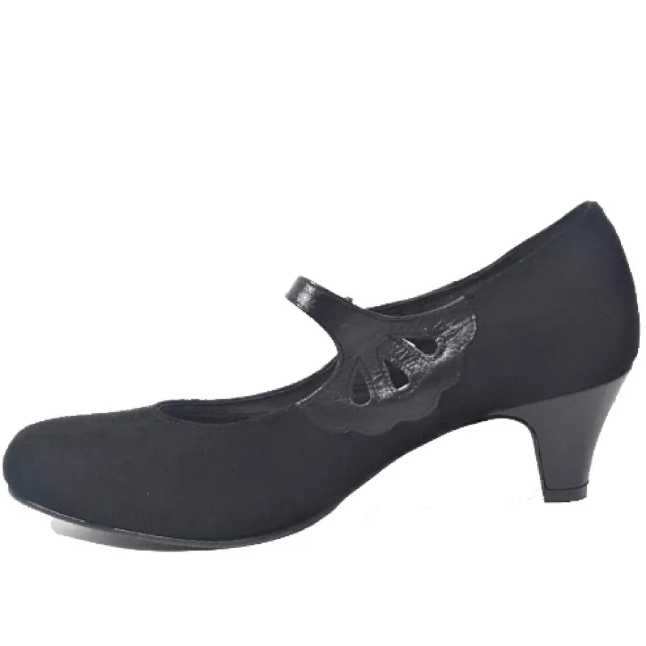 Chantana avokkaat poikkiremmillä / Musta