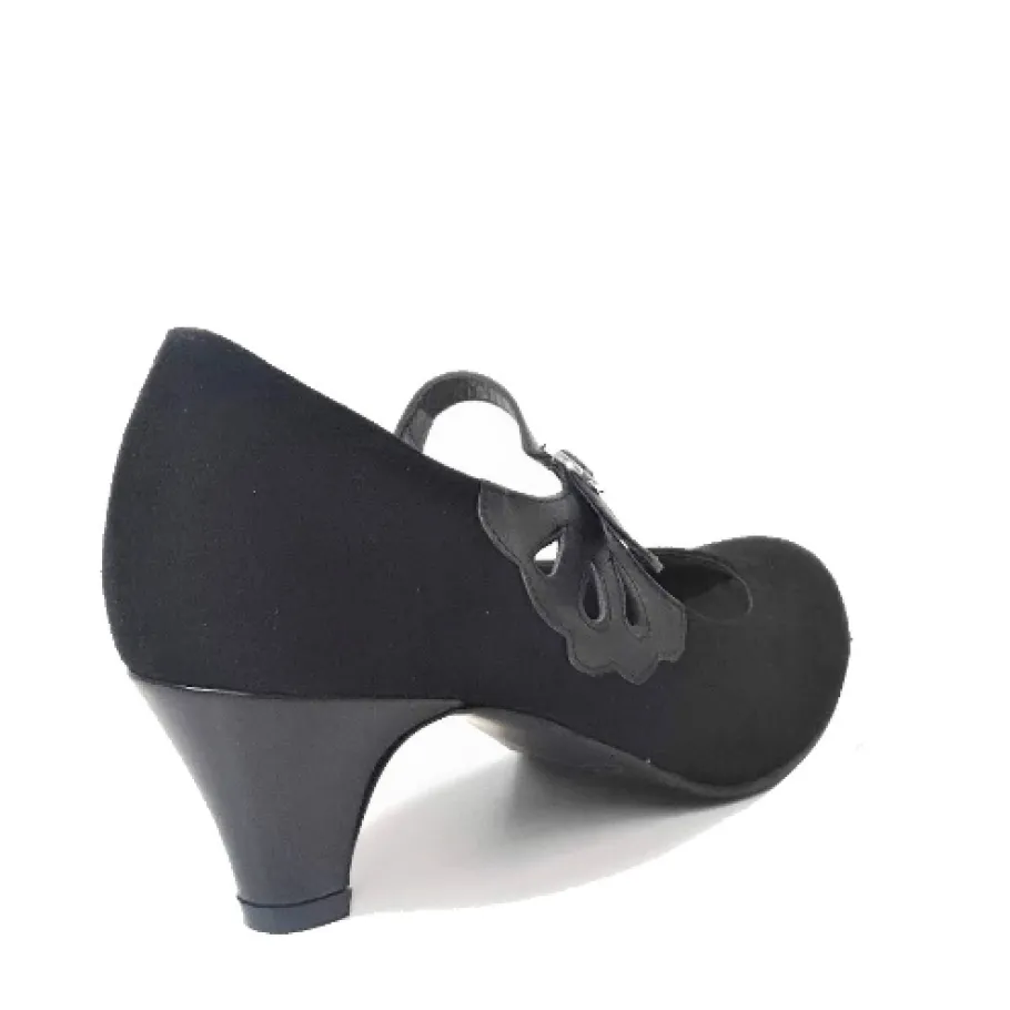 Chantana avokkaat poikkiremmillä / Musta