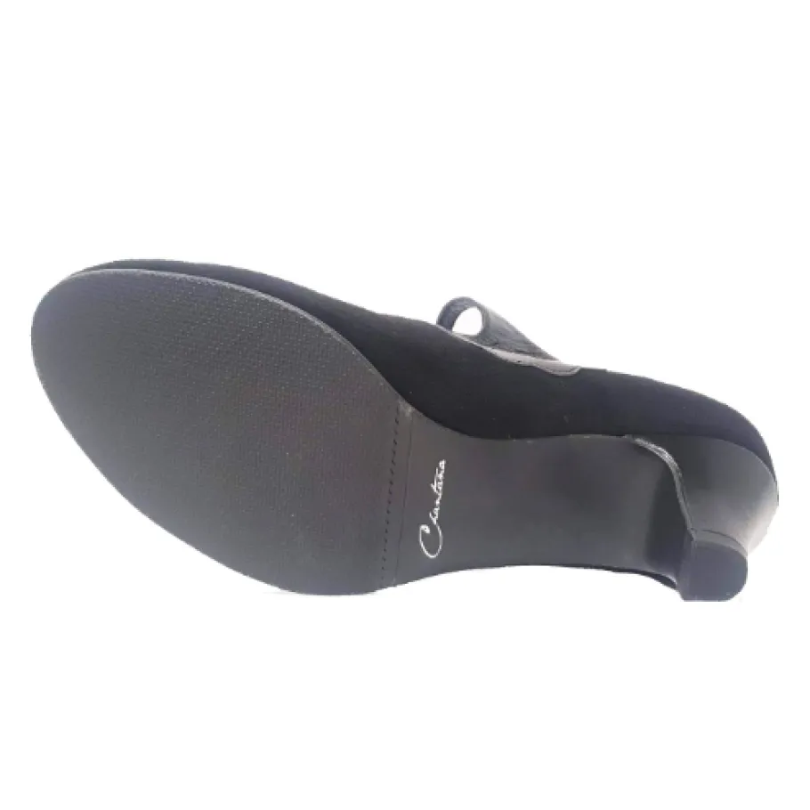 Chantana avokkaat poikkiremmillä / Musta