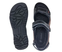 Comfort sandaalit - Musta combi 9675-1S