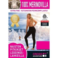 Cross Adventure leggingsit - Merinovilla Musta