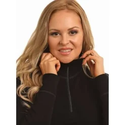 Cross Adventure naisten poolopaita - Merinovilla Musta