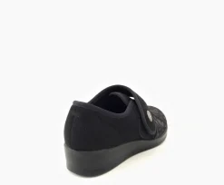 Fly Flot tossut / Tarrakiinnitys, Musta kimallus