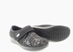 Fly Flot tossut / Tarrakiinnitys, Musta kimallus