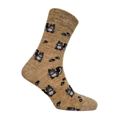 GreenGo lasten merinovillasukat - Beige Orava 790L-ORAVA