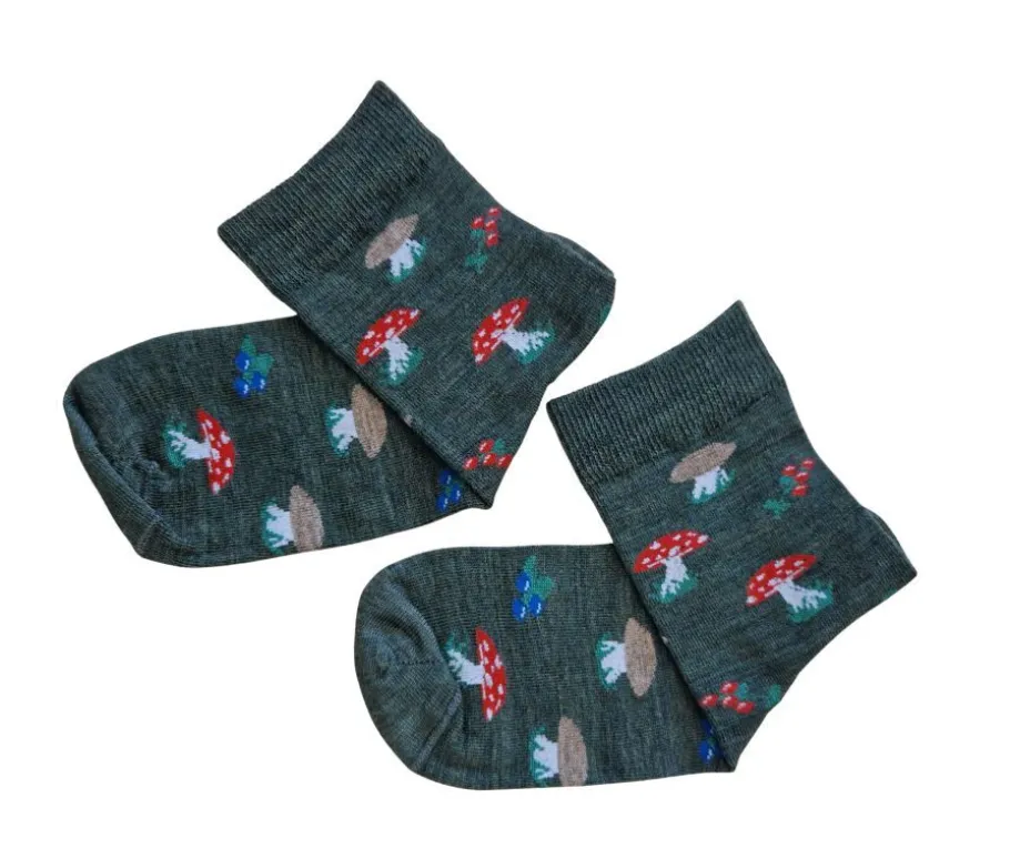 GreenGo merinovillasukat - Vihreä Sieni 1014V-SIENI