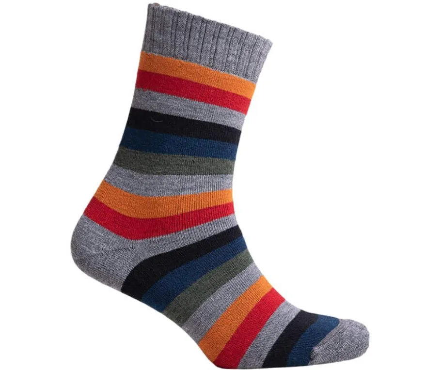 GreenGo merinovillasukat - Harmaa raita