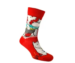 GreenGo puuvillasukat - Mamma ja peikko punainen