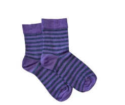 GreenGo puuvillasukat - Violetti Raita 1014PU-RAITA