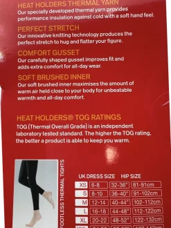 Heat Holders leggingsit - Thermal Musta