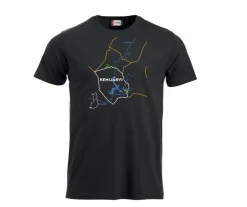 Kemijärvi T-paita - Kemijärvi kartta, musta