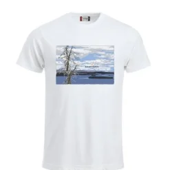 Kemijärvi T-paita - Maisema valkoinen