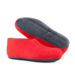 Lahtiset varrettomat huopatossut - Punainen