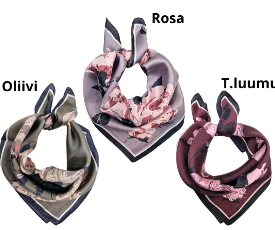 Lasessor Rosie silkkihuivi 55x55