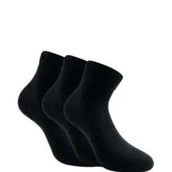 Lenz sukat - Quarter Tech Musta 3-pack