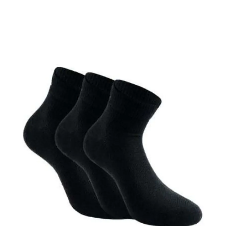 Lenz sukat - Quarter Tech Musta 3-pack