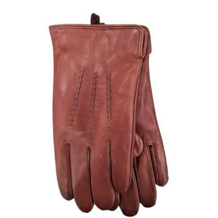 Migant miesten nahkahanskat - Konjakinruskea NPG118