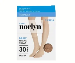 Nolyn nilkkasukat - Basic 30 DEN Matta Powder