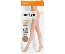 Norlyn sukkahousut - Secret Control 20den Himmeä kiilto Sand