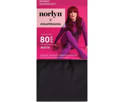 Norlyn #vaaterauha sukkahousut - Matta Musta 80DEN A41652