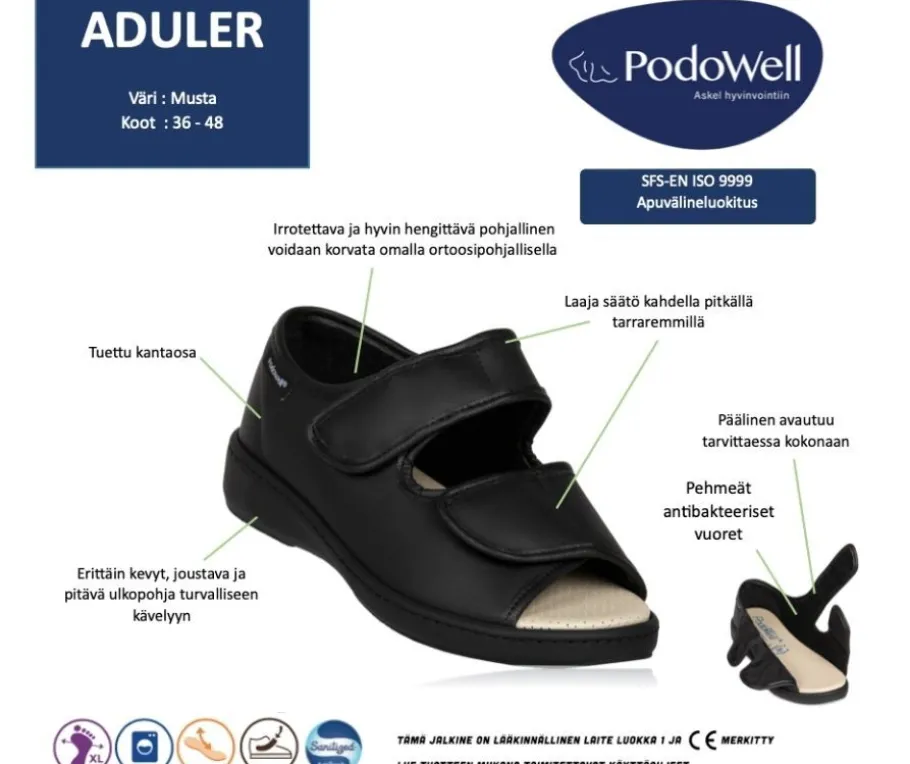 Podowell tossut - Aduler tarrakiinnitys