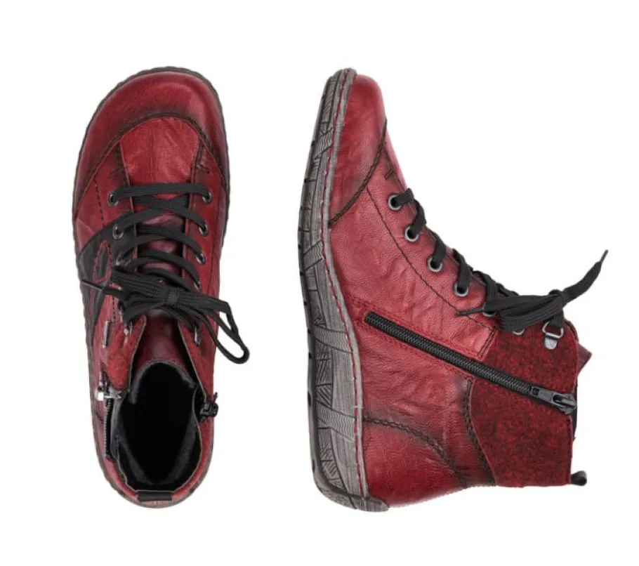 Remonte talvitennarit / RemonteTex, nauhat + vetoketju, Punainen