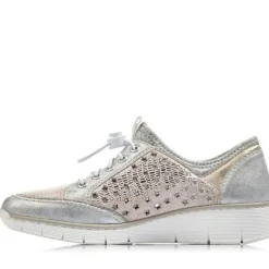 Rieker kävelykengät / Kiilapohja, Metallinhohtoinen