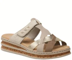 Rieker pistokkaat - Beige kombi 62989-62