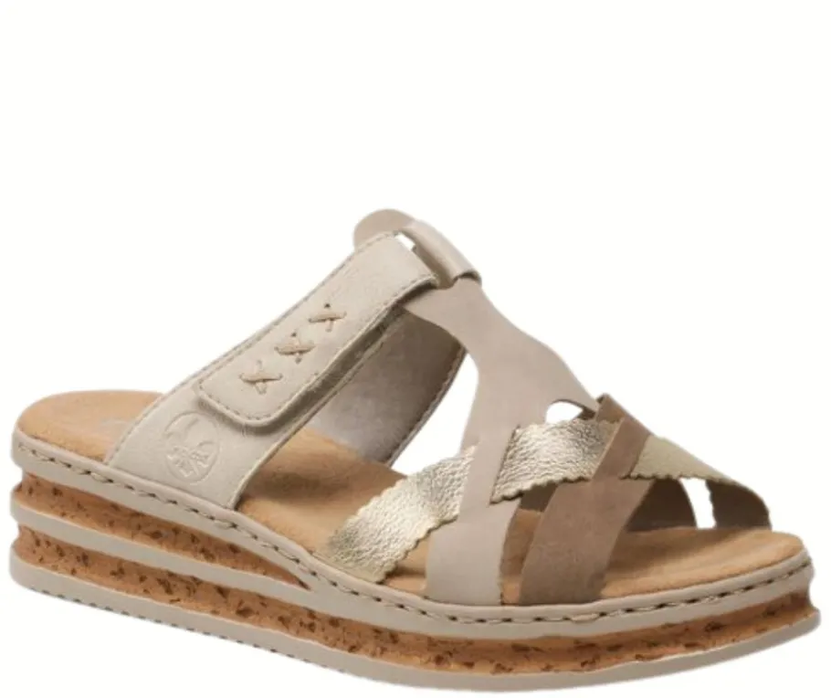 Rieker pistokkaat - Beige kombi 62989-62