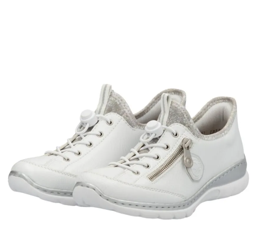 Rieker Ready2Go kävelykengät - Valkoinen kombi L32F1-80