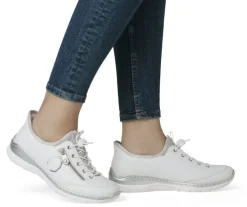 Rieker Ready2Go kävelykengät - Valkoinen kombi L32F1-80