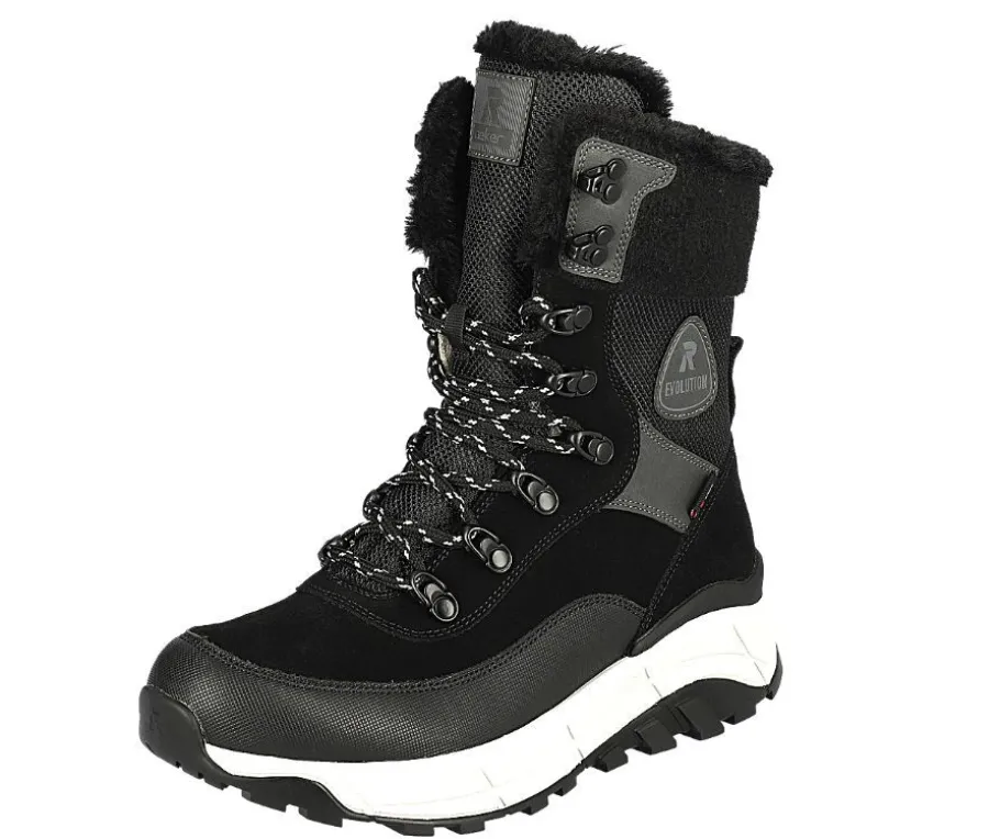 Rieker Revolution talvilenkkarit - Musta kombi W0066-00