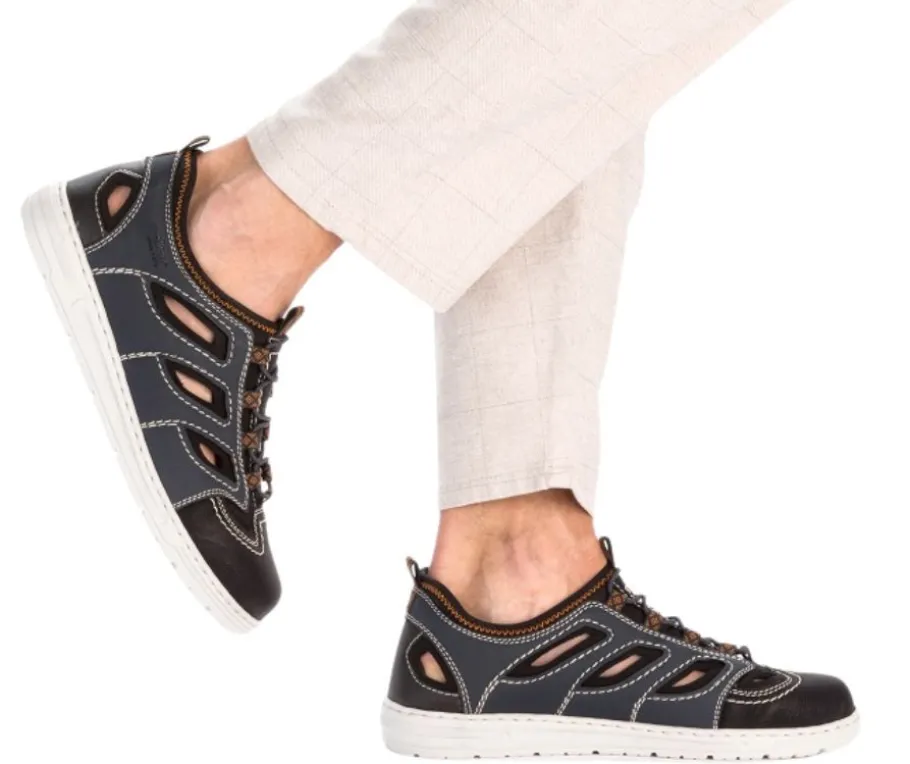 Rieker sandaalikengät - Sininen kombi 08665-14