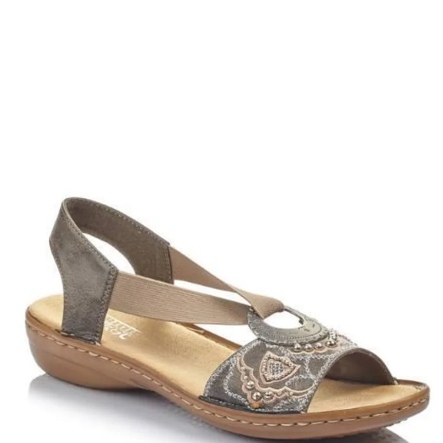 Rieker sandaalit - Harmaanruskea 608B9-45