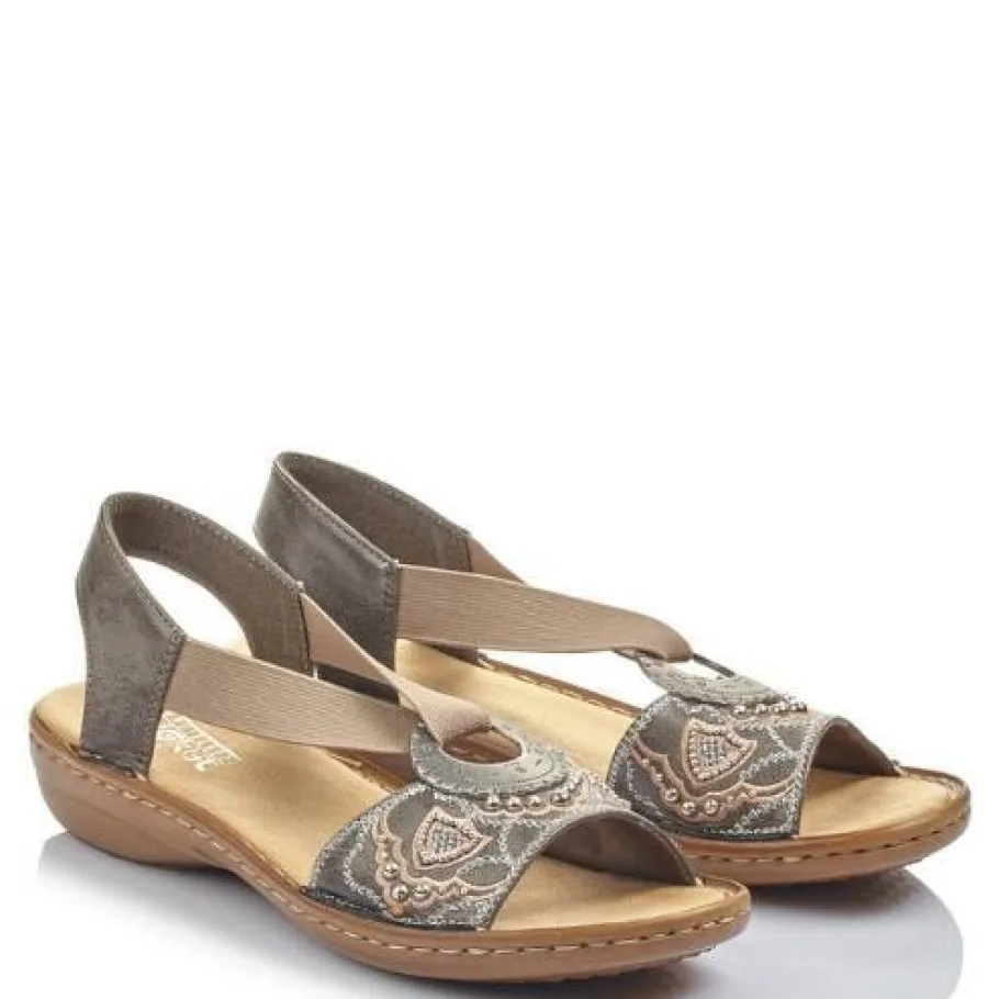 Rieker sandaalit - Harmaanruskea 608B9-45