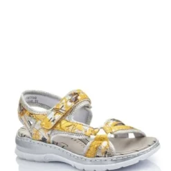 Rieker sandaalit - Keltainen kukkakuosi 66979-91