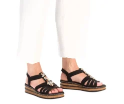 Rieker sandaalit - Musta 62949-00