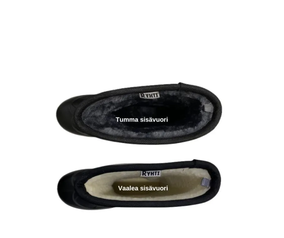 Ryhti lasten lämminvuorisaappaat - Musta