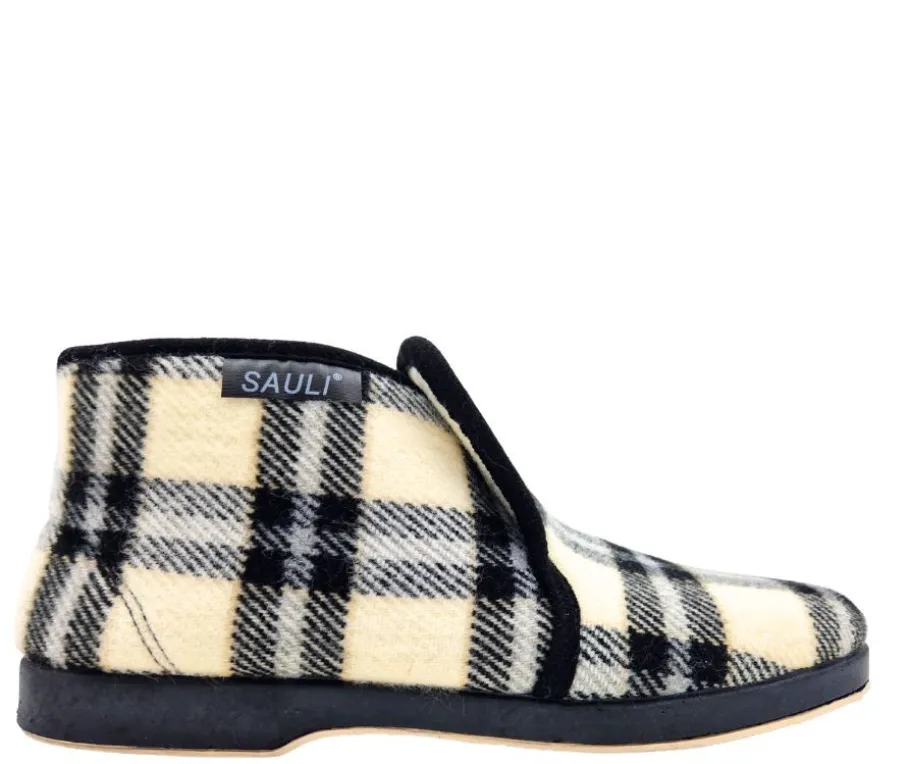 Sauli tossut - Musta/Valkoinen ruutukuosi