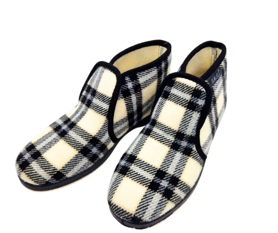 Sauli tossut - Musta/Valkoinen ruutukuosi