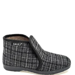 Sauli tossut - Tummanharmaa ruutukuosi