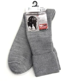 Sidoste puristamattomat villasukat - Saima&Lauri harmaa