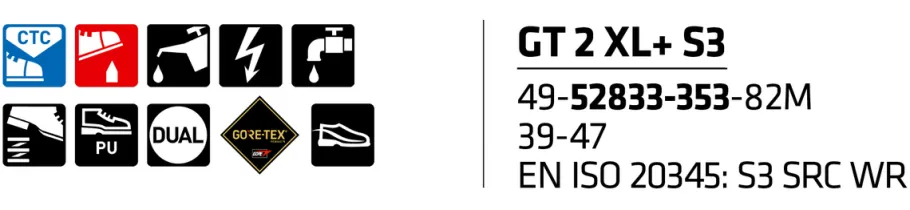 Sievi turvakengät - GT 2+ S3 / GT 2 XL+ S3