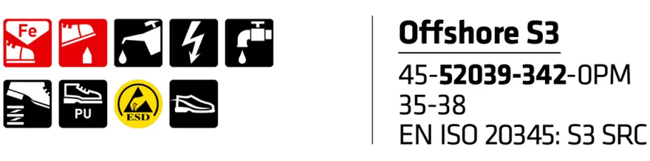 Sievi turvakengät - Offshore S3 / Offshore XL+ S3