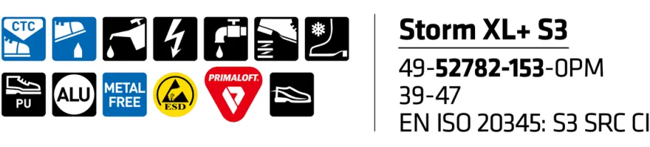 Sievi turvakengät - Storm XL+ S3