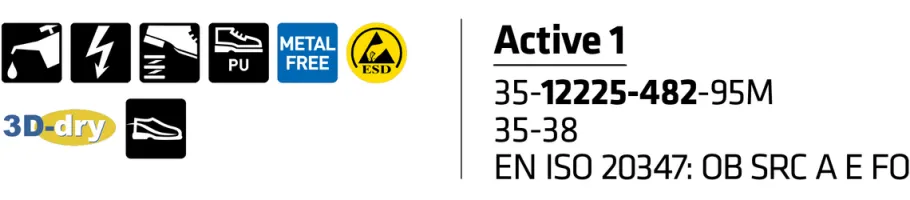 Sievi työkengät - Active 1 / Active 2