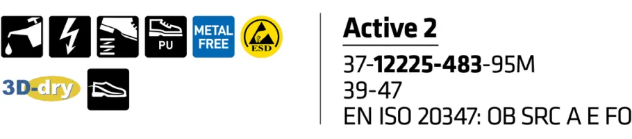 Sievi työkengät - Active 1 / Active 2