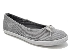 Tamaris kangasballerinat / hopeaharmaa